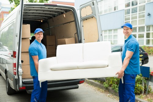 Commercial moving team planning a business relocation in Putney