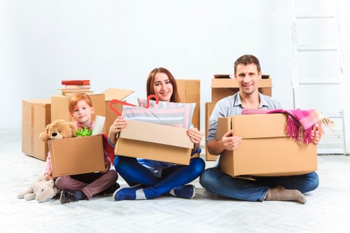 Removal vehicle and movers handling a Putney relocation