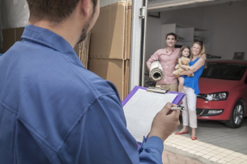 Removal van prepared for a Putney flat or office move