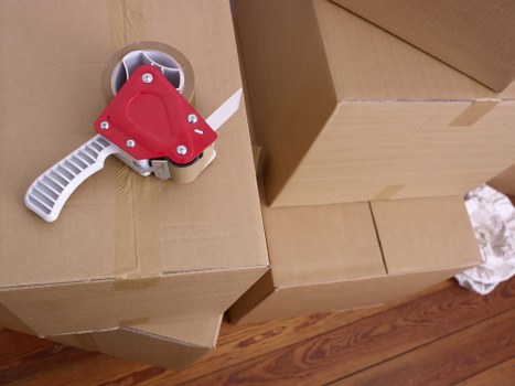Removal truck loading for a flat or house move in Putney