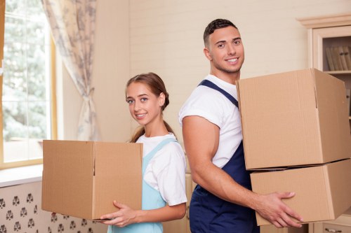 Flat move with furniture protection in a Putney apartment building